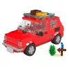 LEAN TOYS Bausteine-Set Auto Fiat 126 Maluch mit Anhänger 393 Teile
