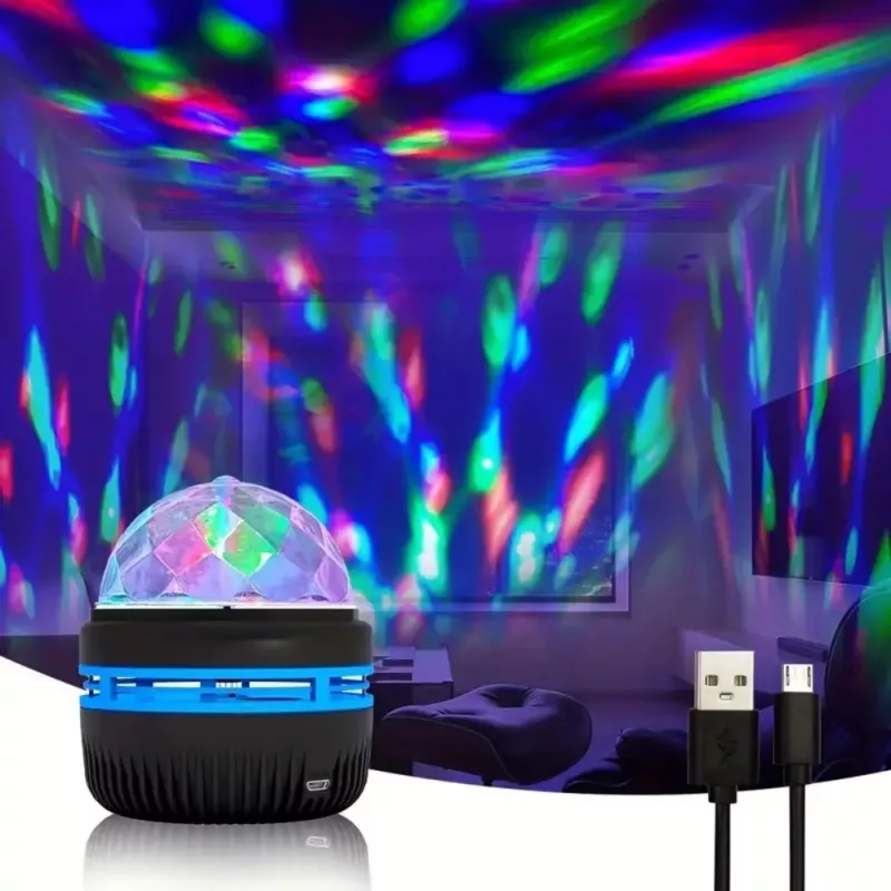 LEAN Projektorball Nachtlampe Bunte LED-Lichter 360° Fernbedienung
