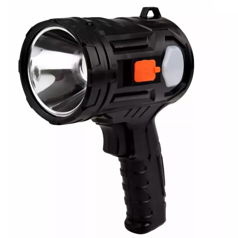 LEAN LED Solar Suchscheinwerfer Taschenlampe 6 Modi Powerbank Austauschbare Filter 19 cm