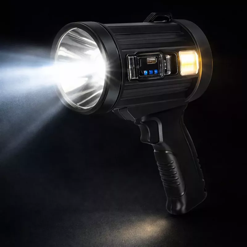 LEAN LED Solar Suchscheinwerfer Taschenlampe 6 Modi Powerbank Wechselbare Filter