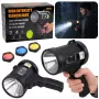 LEAN LED Solar Suchscheinwerfer Taschenlampe 6 Modi Powerbank Wechselbare Filter