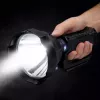 LEAN Großer Taschenlampen-Strahler mit Stativ LED-Suchscheinwerfer W5120 Powerbank 31 cm