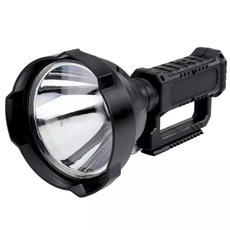 LEAN Großer Taschenlampen-Strahler mit Stativ LED-Suchscheinwerfer W5120 Powerbank 31 cm