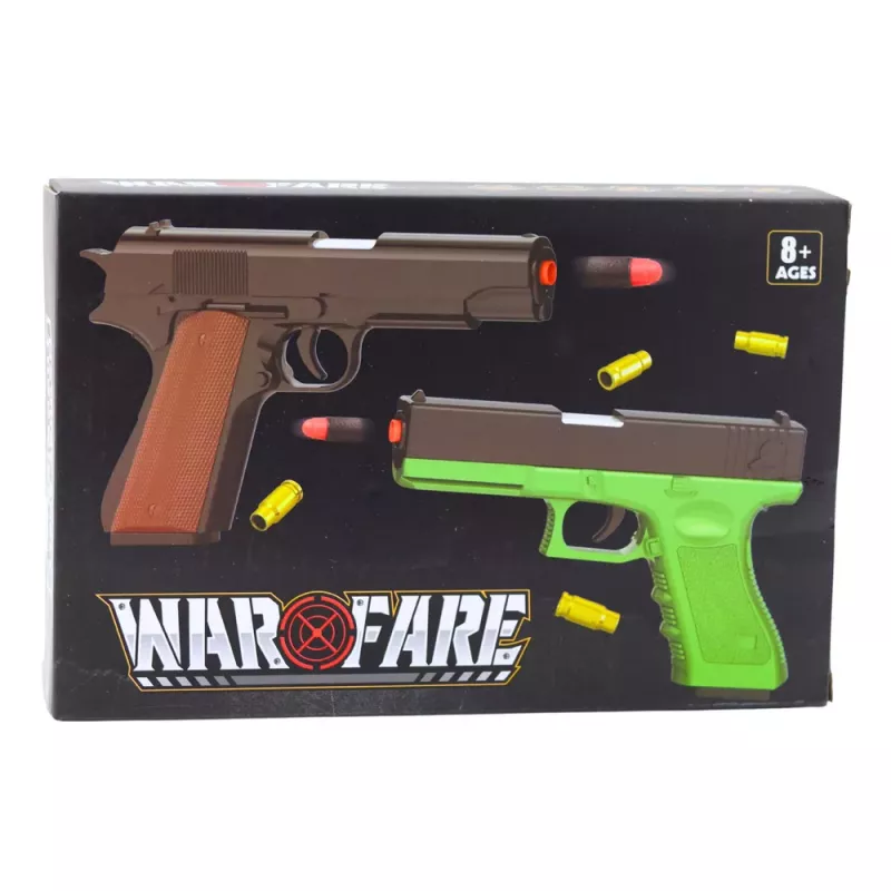 LEAN TOYS Spielzeugpistole Schaumstoffpatronen Munitionshülsen Weiß (100er-Pack)
