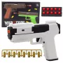LEAN TOYS Spielzeugpistole Schaumstoffpatronen Munitionshülsen Weiß (100er-Pack)