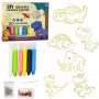 LEAN TOYS DIY Kreativset Glasmalerei Schlüsselanhänger Dinosaurier Marker 6 Stk.
