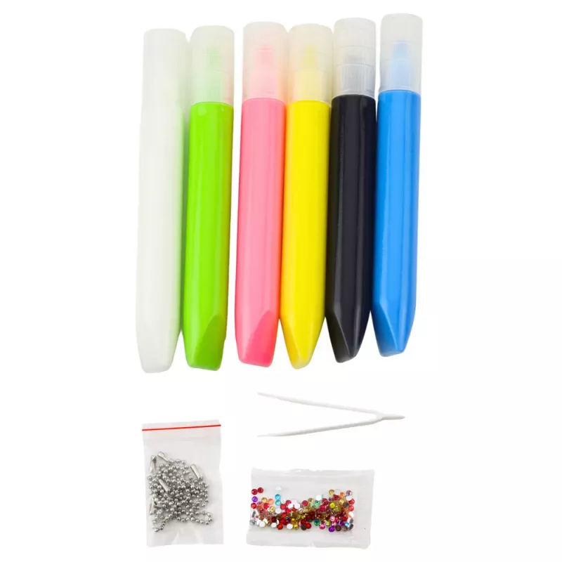 LEAN TOYS 3D DIY Space Painting Set - 12 Anhänger, 6 Farben, Acryl, Gips, ab 6 Jahren