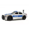 LEAN TOYS Batteriebetriebenes Polizeiauto 1:20 Licht und Sound Strung Silver