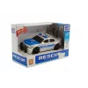 LEAN TOYS Batteriebetriebenes Polizeiauto 1:20 Licht und Sound Strung Silver