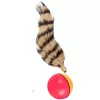 LEAN TOYS Ball mit flauschigem Fuchsschwanz interaktives Spielzeug für Kinder