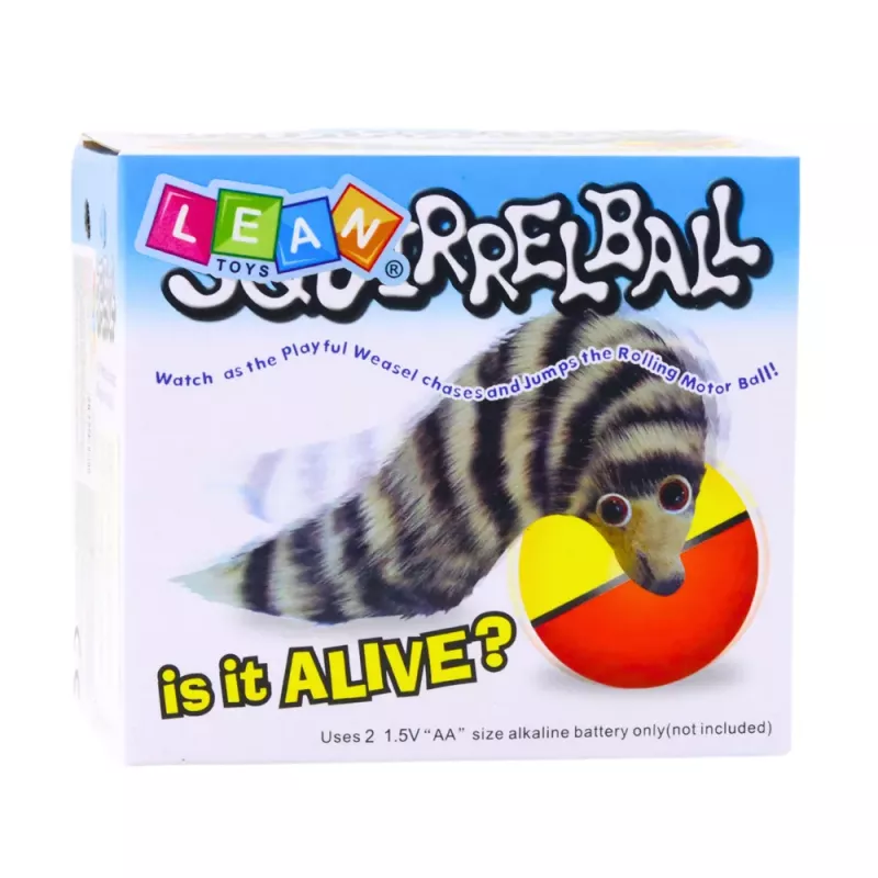 LEAN TOYS Ball mit flauschigem Fuchsschwanz interaktives Spielzeug für Kinder