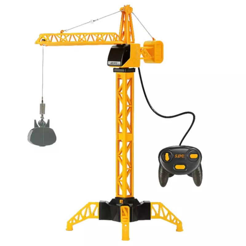 LEAN TOYS Fernbedienung Baukran RC Kabel 360° Drehung 71 cm