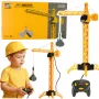 LEAN TOYS Fernbedienung Baukran RC Kabel 360° Drehung 71 cm