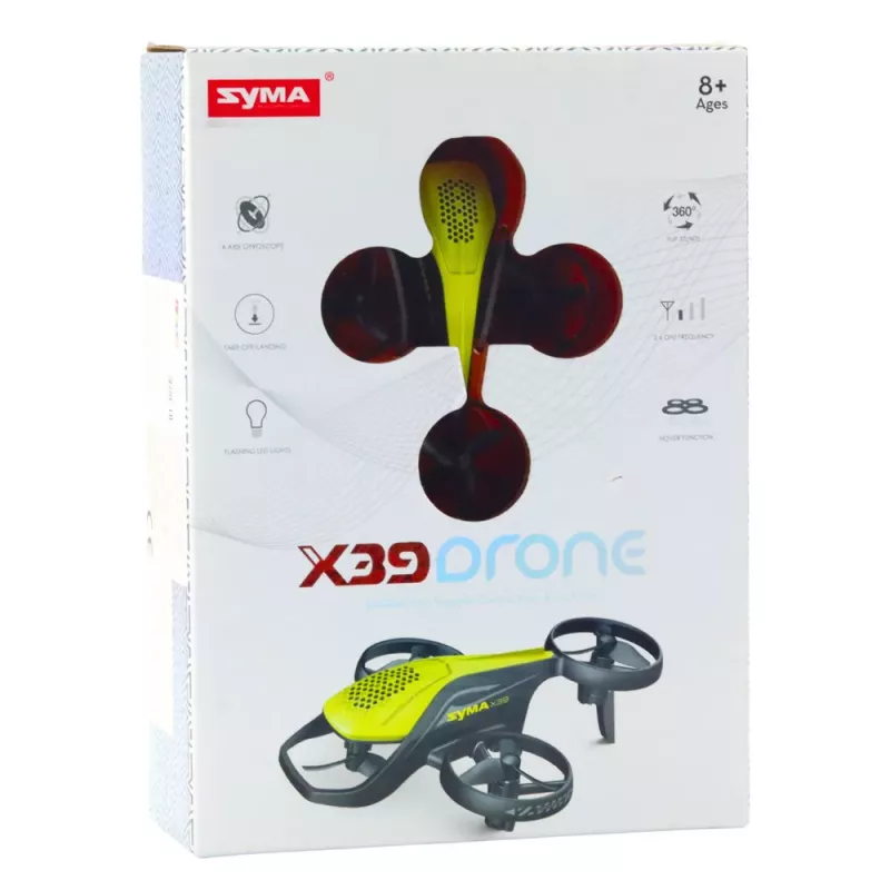 LEAN TOYS Mini RC Drohne Syma X36 Vier-Achsen Akrobatik Gelb