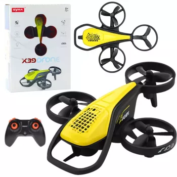 LEAN TOYS Mini RC Drohne Syma X36 Vier-Achsen Akrobatik Gelb