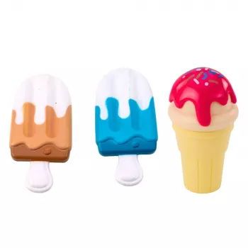 LEAN TOYS Süßigkeiten-Set Eiscreme für Kinder, Eiscreme-Löffel-Box, 14 Teile