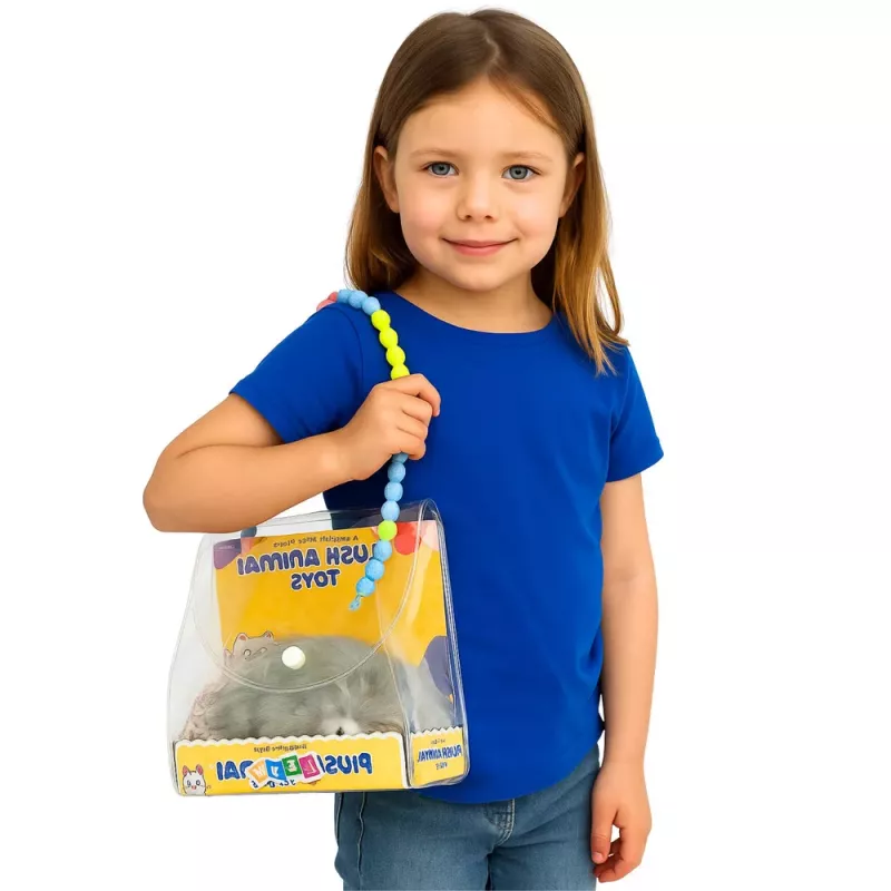 LEAN TOYS Schlafender Husky auf einem Kissen Figur mit Fellbeutel Geräuschen