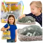LEAN TOYS Schlafender Husky auf einem Kissen Figur mit Fellbeutel Geräuschen