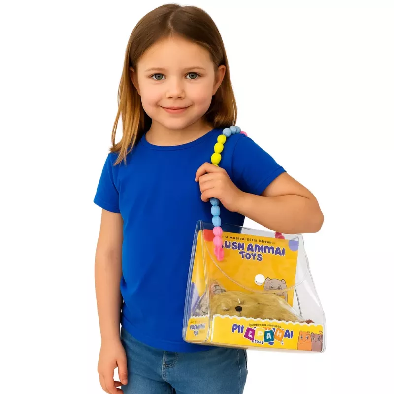 LEAN TOYS Schlafender Labrador auf Kissen Figur mit Fell Transparente Tasche Geräusche