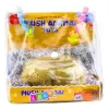 LEAN TOYS Schlafender Labrador-Welpe auf Kissenfigur mit Fell und transparenter Tasche