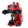 LEAN TOYS Feuerwehr Roboter Auto 2 in 1 ferngesteuert RC Lichter Geräusche Wasser