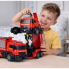 LEAN TOYS Feuerwehr Roboter Auto 2 in 1 ferngesteuert RC Lichter Geräusche Wasser