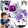 LEAN TOYS TOOBY Roboterhund ferngesteuert RC 360° Lichter Geräusche Weiß und Lila
