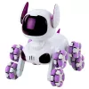 LEAN TOYS TOOBY Roboterhund ferngesteuert RC 360° Lichter Geräusche Weiß und Lila