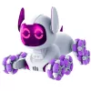 LEAN TOYS TOOBY Roboterhund ferngesteuert RC 360° Lichter Geräusche Weiß und Lila