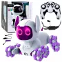 LEAN TOYS TOOBY Roboterhund ferngesteuert RC 360° Lichter Geräusche Weiß und Lila