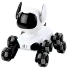 LEAN TOYS TOOBY Roboterhund ferngesteuert RC 360° Lichter Geräusche Schwarz Weiß