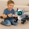 LEAN TOYS TOOBY Roboterhund ferngesteuert RC 360° Lichter Geräusche Schwarz Weiß