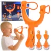 LEAN TOYS Schießspiel-Set Geschicklichkeitsspiel Schleuderpfeile mit Saugnäpfen 3 Stück