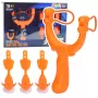 LEAN TOYS Schießspiel-Set Geschicklichkeitsspiel Schleuderpfeile mit Saugnäpfen 3 Stück