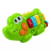LEAN TOYS Interaktives Musikklavier für Kleinkinder Krokodil Perlen Grün
