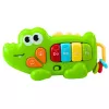 LEAN TOYS Interaktives Musikklavier für Kleinkinder Krokodil Perlen Grün