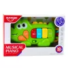 LEAN TOYS Interaktives Musikklavier für Kleinkinder Krokodil Perlen Grün