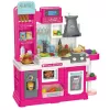 LEAN TOYS Kinderküche Wasserzyklus farbwechselndes Essen Dampf Rosa 64 Teile