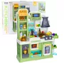 LEAN TOYS Kinderküche Wasserzyklus Lebensmittel farbwechselnd Dampf Grün 64 Teile