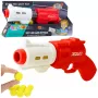 LEAN TOYS Pistole für Soft-Schaumstoffbälle XGUN Rot 6 Stk.