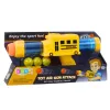 LEAN TOYS Soft Foam Ball Gun School Bus Yellow 6 pcs