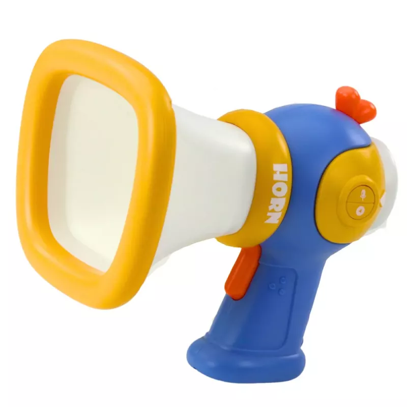 LEAN TOYS Megaphon für Kinder mit Sprachverzerrer und Lichteffekten Blau