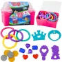 LEAN TOYS Schatztruhen-Set zum Tauchen und Wasserspaß, Pink, 21 Teile