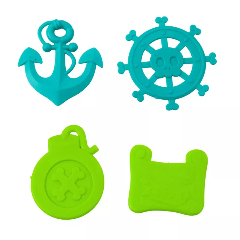 LEAN TOYS Schatzstruhen-Set für Tauch- und Wasserspaß, Braun, 21 Teile