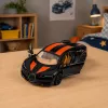 LEAN TOYS Auto Metall Sportwagen mit Licht und Sound, Rückzieher, Schwarz, 1:32