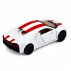 LEAN TOYS Auto Metall Sportwagen Licht Sound Rückzug Antrieb Weiß 1:32