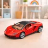 LEAN TOYS Sportwagen Metall mit Türen zum Öffnen, Licht und Sound, Rot, 1:32