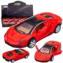 LEAN TOYS Sportwagen Metall mit Türen zum Öffnen, Licht und Sound, Rot, 1:32