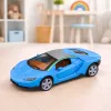 LEAN TOYS Sportwagen Metall Antrieb Lichter Geräusche Blau 1:32