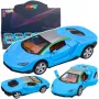 LEAN TOYS Sportwagen Metall Antrieb Lichter Geräusche Blau 1:32